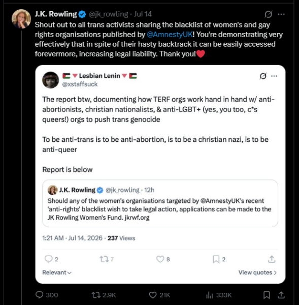 In which Amnesty jumps the shark