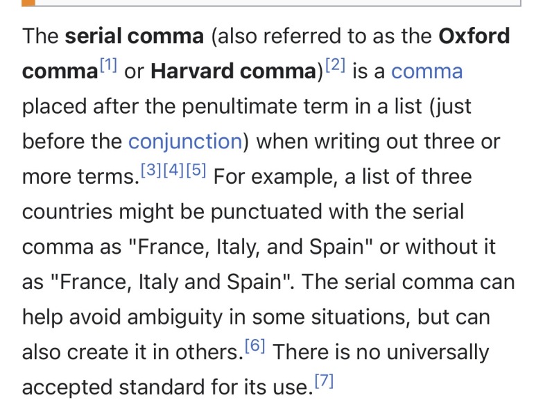 Oxford comma dilemma