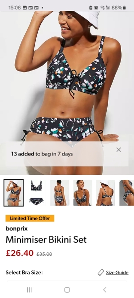 Help me find a bikini for 13yo DD who's a 30F on top?