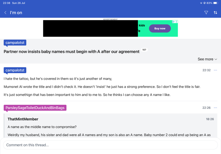 AI generated thread titles