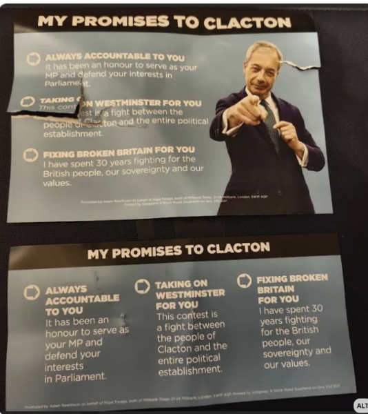 So, my postal vote arrived for the Clacton by-election...