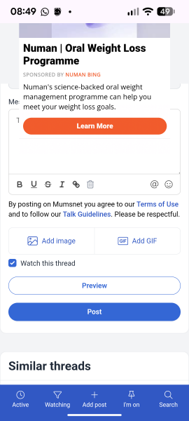 Ad covering half of page on mobile