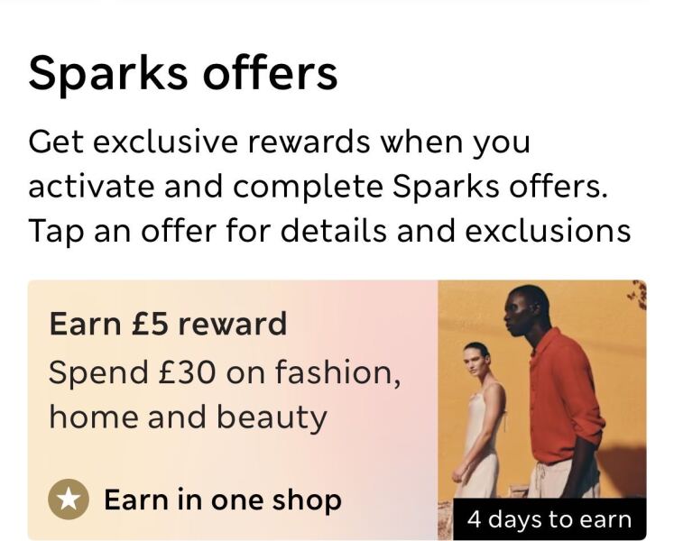 How much have you got in your Marks & Spencer Sparks account?