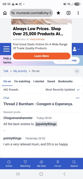 Ad covering half of page on mobile