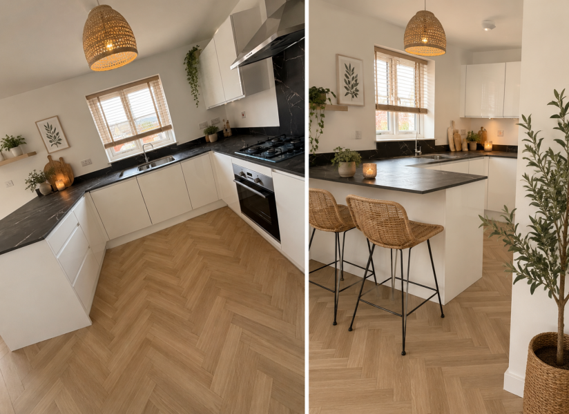 New kitchen and need to tone down the monochrome and warm it up