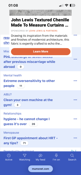 Ad covering half of page on mobile