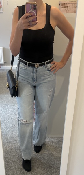 Which jeans & top?