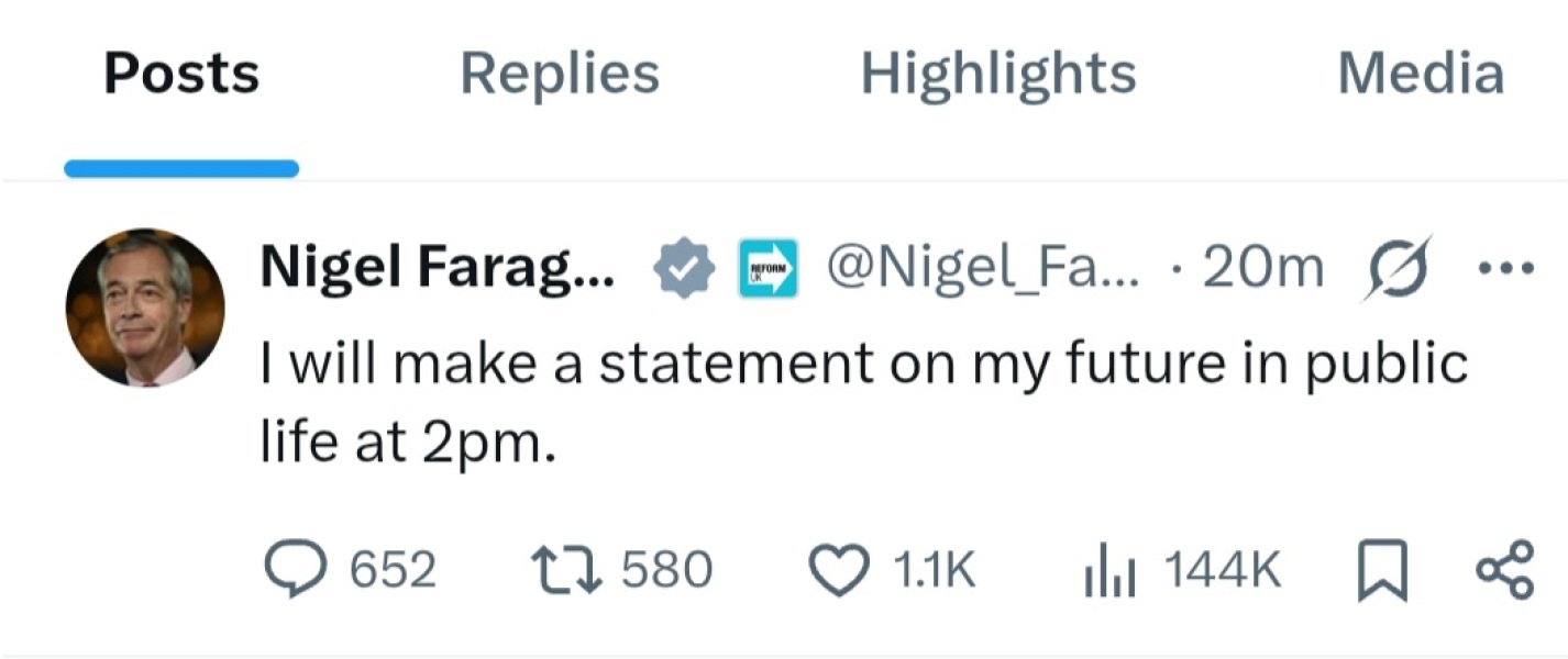 To not understand why Farage hasn’t been forced out yet?