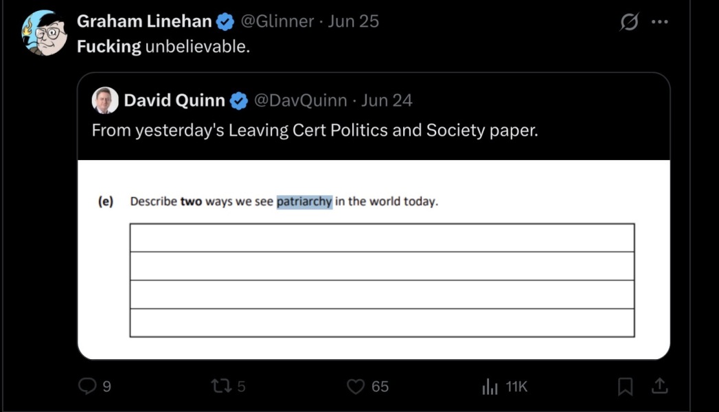 Linehan tweeting misogyny and racism now