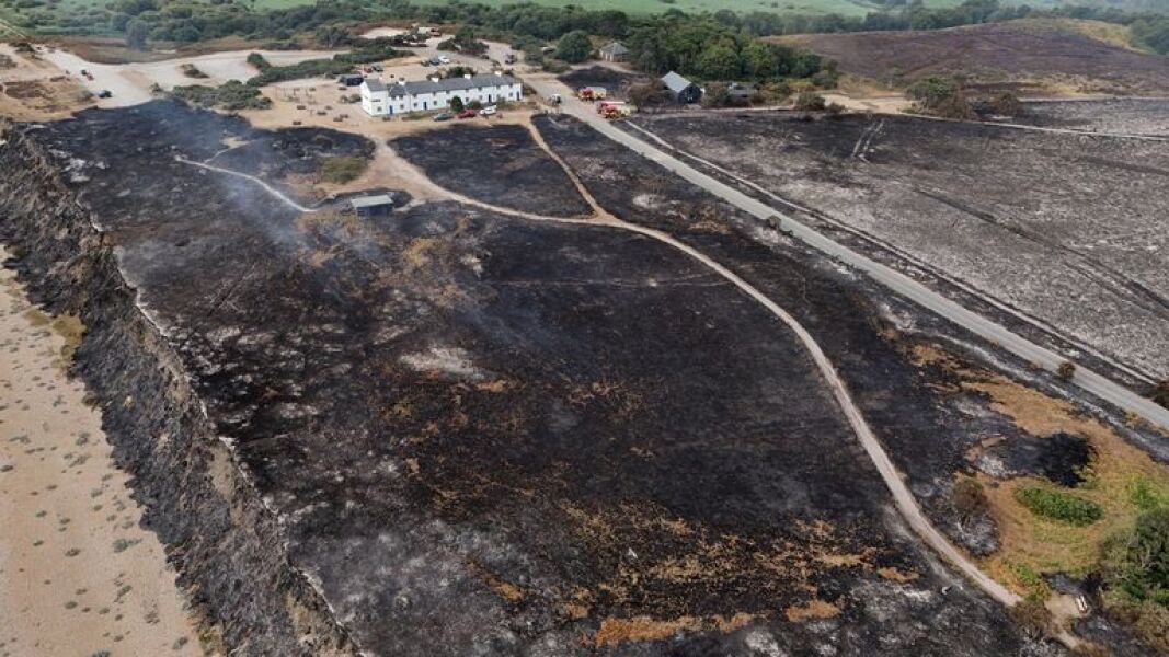 Wildfire in Suffolk.