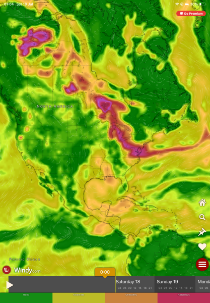 Smoke filled skies in North America- the future is depressing.