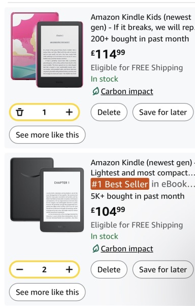 To buy my kids a kindle?