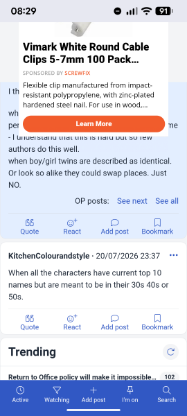 Ad covering half of page on mobile