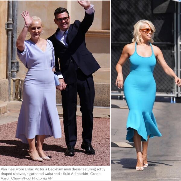 VB's dress on Mrs Burnham - horrible