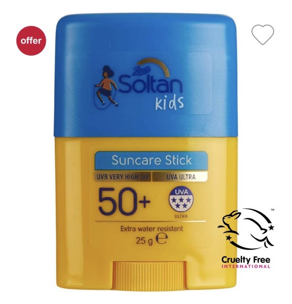 Suncream recommendations that do not sting a three-year-old's eyes