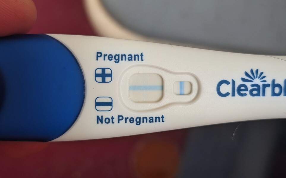 Faint positive on Clearblue test at 11 days late