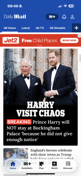 Harry and Meghan offered royal accommodation