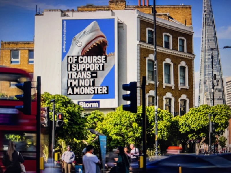 Do you support “trans” or are you a monster? New Good Law Project billboard campaign.