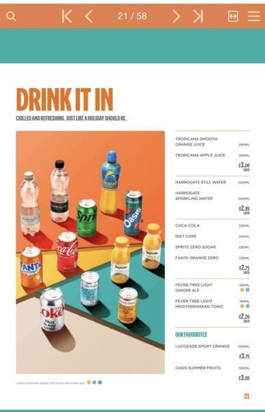 £22 for water and a soft drink on Easy Jet flight?