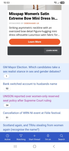 Ad covering half of page on mobile