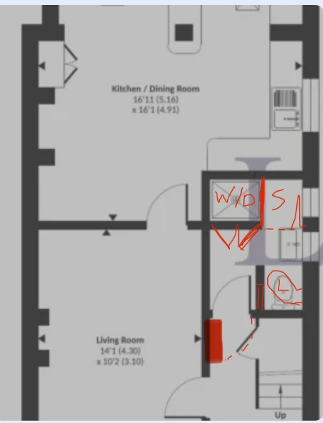 Would you prefer a downstairs shower room or utility in a three-bedroom house?
