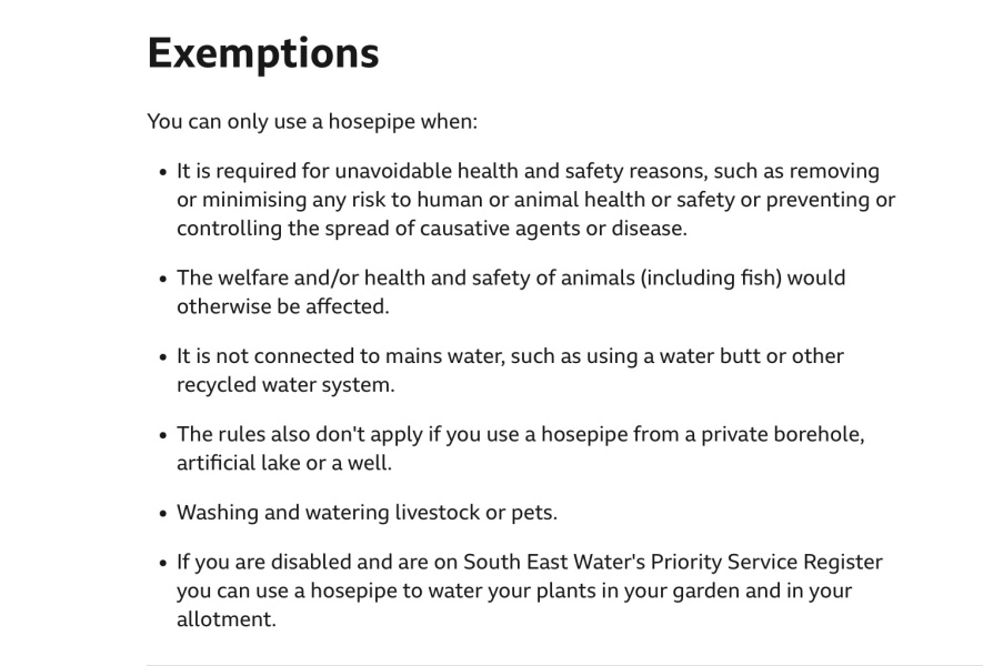Neighbour demanded proof of our hosepipe ban exemption