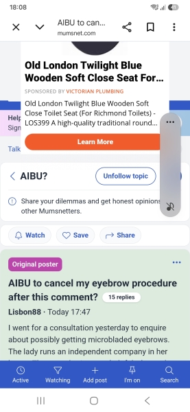 Ad covering half of page on mobile
