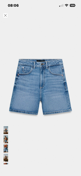 Relaxed denim shorts, not high waisted not jorts. Help