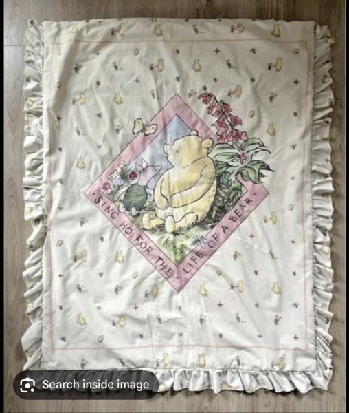 Very Old Winnie the Pooh Baby Quilt / Blanket from Mothercare - does anyone still have one?