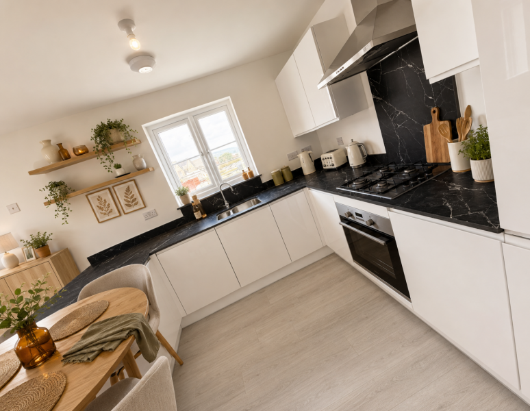 New kitchen and need to tone down the monochrome and warm it up