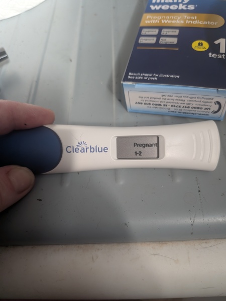 Faint positive on Clearblue test at 11 days late