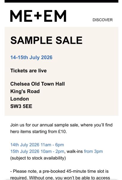 Where can I find discounted Me+Em and Mint Velvet recent lines, not Vinted and Ebay