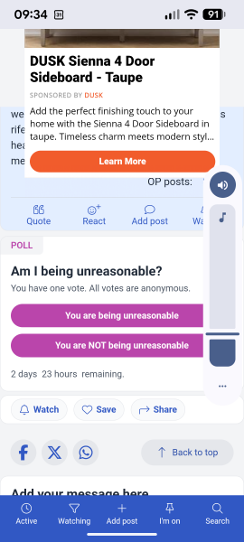 Ad covering half of page on mobile