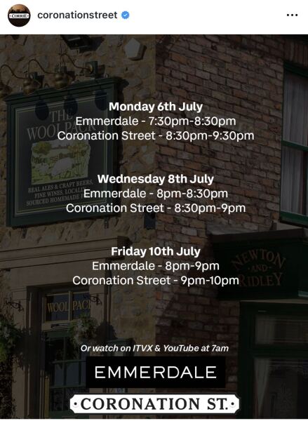 CORONATION STREET THREAD.  Things are heating up!  We should be finding out who killed Theo soon! Now in mid June 2026. **No spoilers please.**