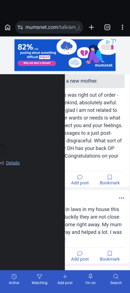 Ad covering half of page on mobile