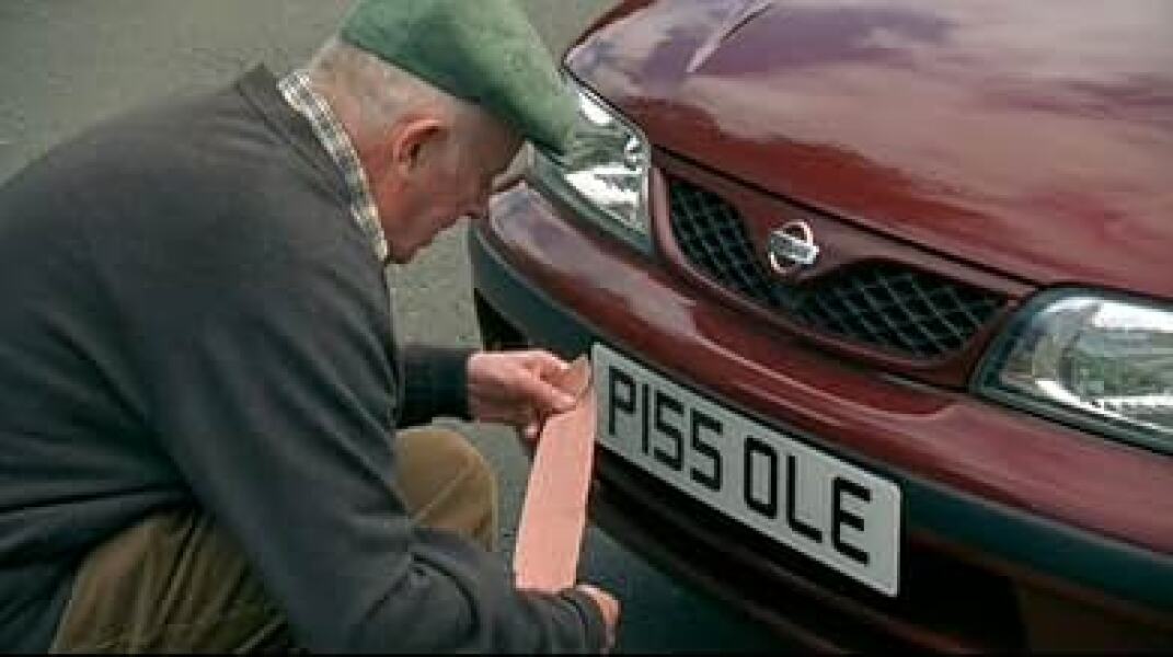 Funny car registration plates
