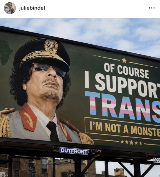 Do you support “trans” or are you a monster? New Good Law Project billboard campaign.