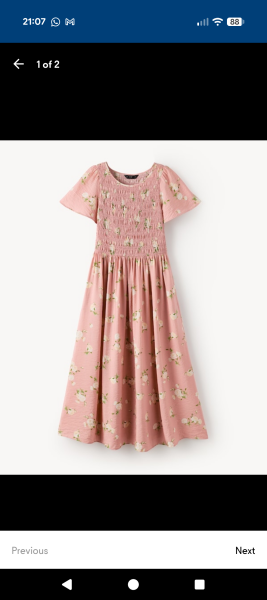 Floaty short sleeved summer dress with some shape