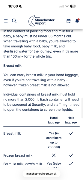 Airport security discarded ALL my frozen expressed milk before our flight