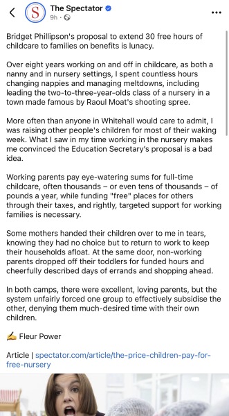Is extending 30 hours childcare to parents on benefits fair?