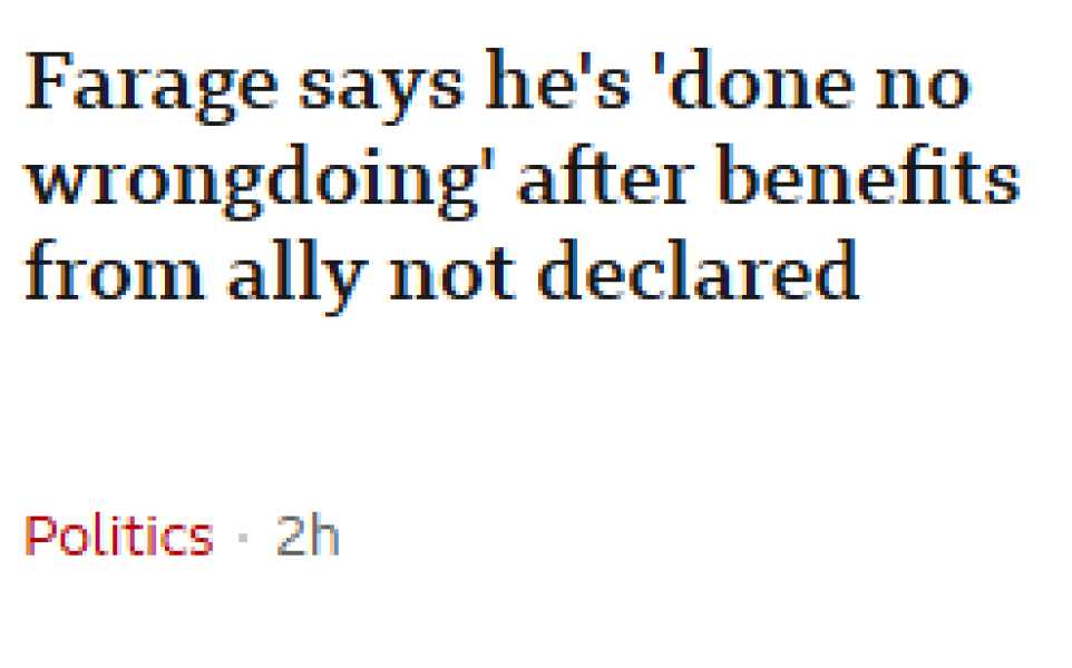 "Done no wrongdoing" ?