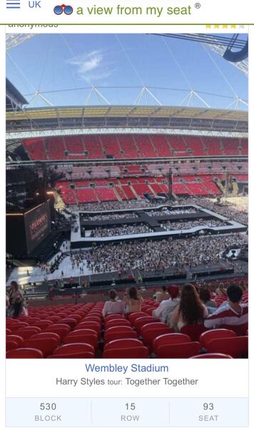 Anyone know Wembley? Seat selection>?