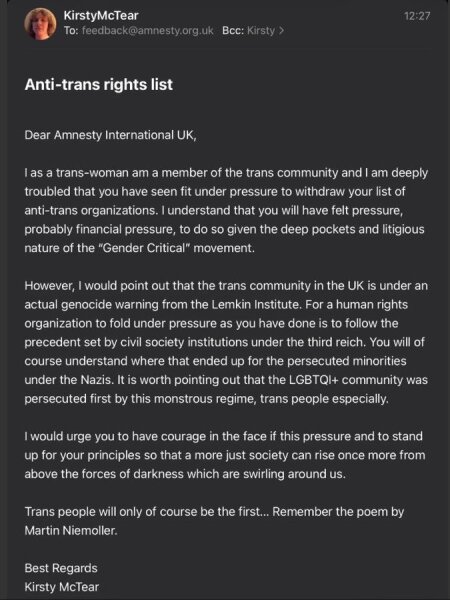 In which Amnesty jumps the shark