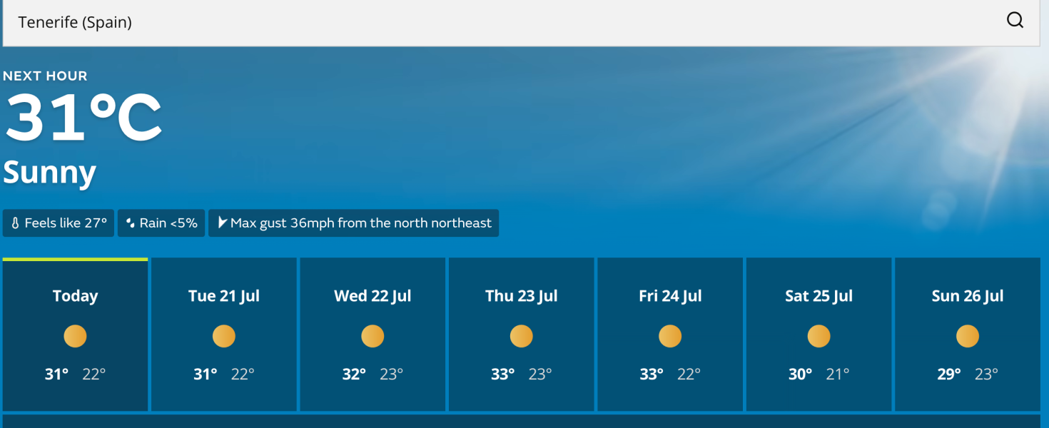 To expect Spain to be hot in August!?