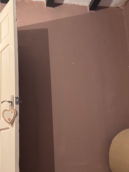 Sulking Room pink with fark furniture in a spare room?