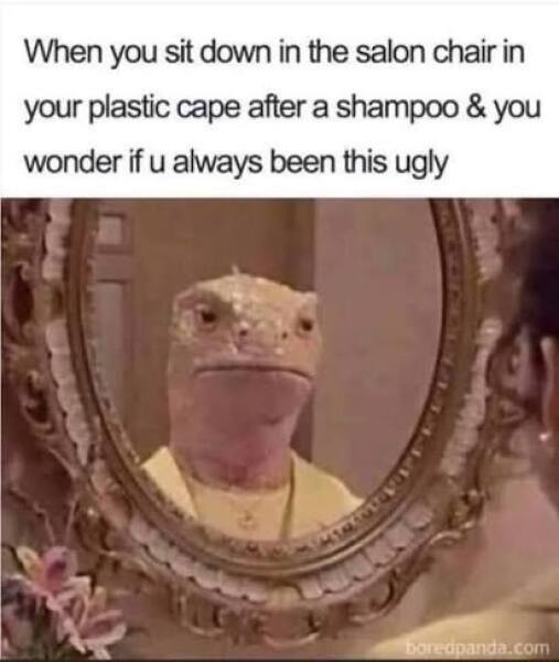 AIBU to ask my hairdresser not to face the mirror?