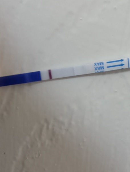 Evaporation line or faint positive after several negative tests?