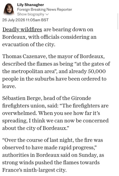 On holiday near wildfires - WTF to do?