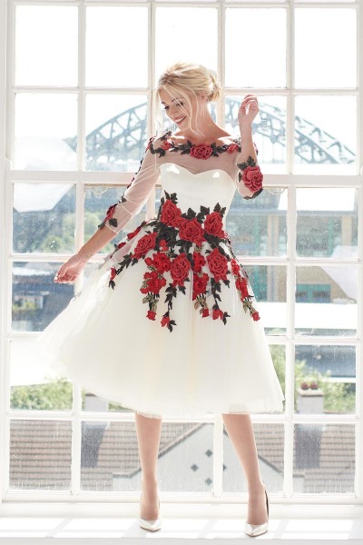 Another is this dress too white for a wedding.