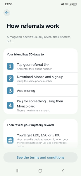 Monzo referal link! No bank switch or direct debits, recieve £20, £50 or £100!